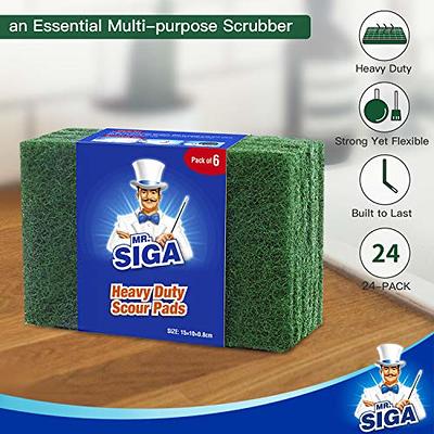 Lavex 6 x 3 1/2 x 3/4 Green Cellulose Sponge - 6/Pack