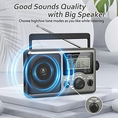 Benss SW AM FM Radio Portable with Best Reception, DSP AC Power Plug-in  Wall or Battery Operated for Home/Outdoor, Portable Radios with Headphone