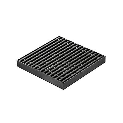 WEBANG 4 inch Square Shower Floor Drain with Flange,Quadrato Pattern Grate Removable,Food-Grade Sus 304 Stainless Steel,Watermark&CUPC Certified