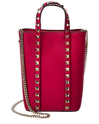 Valentino Rockstud Large Grainy Leather Shopper Tote