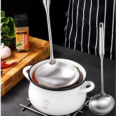 Skimmer Slotted Spoon 304 Stainless Steel Colander Skimmer Ladle with Long  Handle Food Grade Frying Strainer Spoon for Kitchen Cooking Baking(Gold) -  Yahoo Shopping