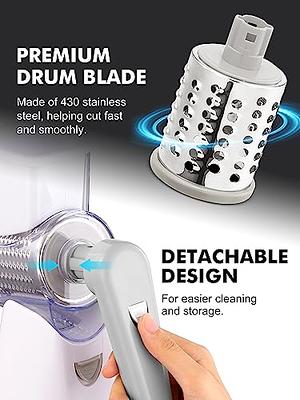 LucGee Rotary Cheese Grater with Handle - 3 in 1 Cheese Shredder