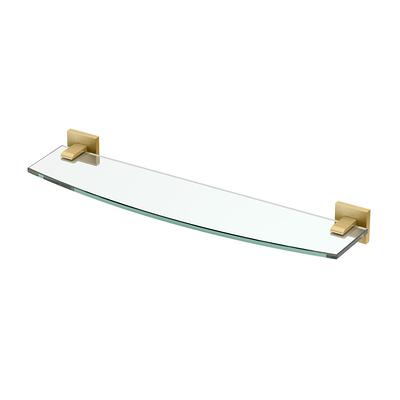 Spancraft Glass Raven Glass Shelf, Brushed Steel, 8 x 42 - Yahoo