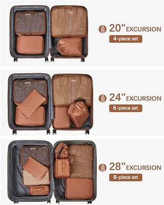 Packing Cubes Luggage Packing Organizers with Laundry Bag and Shoe Bag (8Set) Cream