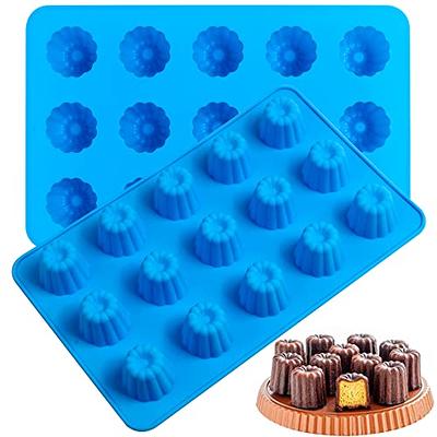 Cavity Silicone Mould Cannele Mould Chocolate Molds Cake Pan Baking Tray  For for Making Cupcake Fondant Mousse Muffin Jelly Ice Pudding(18-Cavity) -  Yahoo Shopping