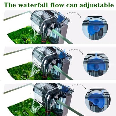 AQQA Aquariums Power Filter 74GPH,External Hang On Fish Tank Sponge Filter  with Surface Skimmer,Adjustable Flowrate 3-Step Cascade Aquarium Filtration  for Freshwater Saltwater 5-10 Gallon - Yahoo Shopping