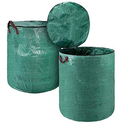 Flora Guard 32 Gallon Leaf Collector Bags Holder Collapsible, Heavy Duty  Oxford Canvas Lawn Yard Garden Waste Bags, Pop Up Self-Standing Reusable