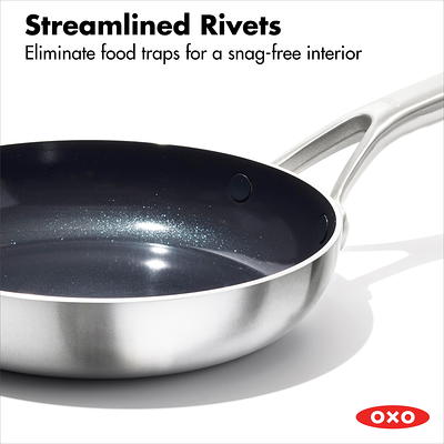 OXO Mira Tri-Ply Stainless Steel PFAS-Free Nonstick, 8 & 10 Frying Pan  Skillet Set - Yahoo Shopping