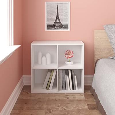 Way Basics Eco-Friendly 4 Cubby Bookcase, White