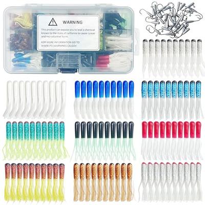 Ned Rig Baits Kit, 30 Pcs 2.5 Soft Plastic Stick Worms Swimbait Minnow  Bass Lure Topwater Ned Jig Head Kit for Saltwater and Freshwater - Yahoo  Shopping