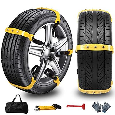 Snow Chains for Cars, Adjustable Anti Slip Tire Chains for Most  Car/SUV/Truck, Winter Driving Anti-Skid Security Cables Width 7.2-11.6, 10  Pcs - Yahoo Shopping