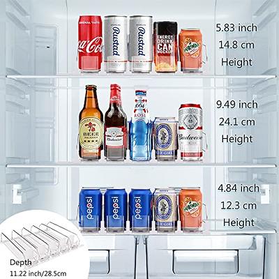 Soda Can Organizer for Refrigerator-Automatic Pusher Glide, 12oz 16oz 20oz  Drink Organizer for Fridge-Holds up to 25 Cans 