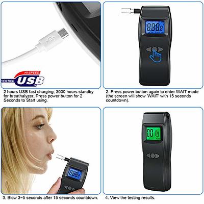 Professional Alcohol Tester with Digital Blue LCDDisplay High