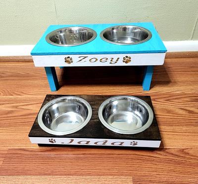 Elevated Dog Bowls & Cat Dishes - Custom Pet Feeder