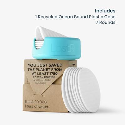 LastRound® 7 Sustainable Reusable Cotton Rounds for Facial Cleansing –  Zero-Waste Eco-Friendly Makeup Remover Pads for All Skin Types with Travel