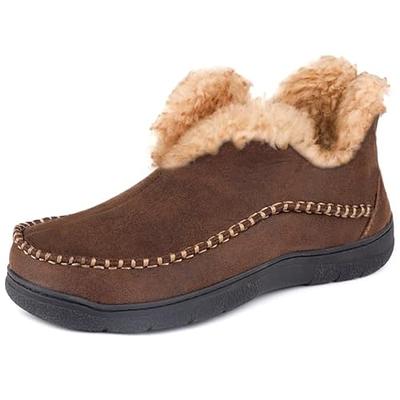 VeraCosy Women Warm Fuzzy Fur Memory Foam Boots Slipper Sherpa Lined House  Shoes