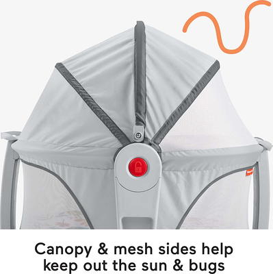  Fisher-Price Baby Portable Bassinet and Play Space On-the-Go  Baby Dome with Developmental Toys and Canopy,Color Climbers (  Exclusive) : Baby