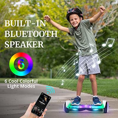 Hoverboard, 6.5 Two Wheel Hoverboard with Bluetooth and Lights, Hoverboard  for Kids Ages 6-12