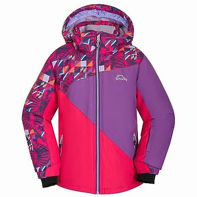 SMONTY Girls Ski Jacket Waterproof Winter Jacket Warm Winter Snow