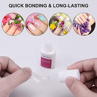 Modelones Nail Glue for Acylic Nails Brush On Nail Glue for Press On Nails  7ml Long