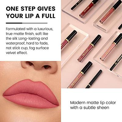  2 Pcs Lip Liner and Lipstick Set,Pigmented Velvet