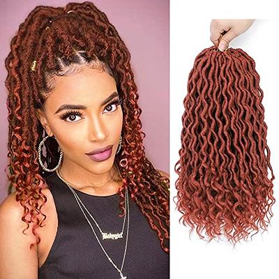 Alitomo Curly Faux Locks Crochet Hair Synthetic Goddess Locs Crochet Braids  24 Roots Pre Looped Boho Style Hair Extensions - AliExpress