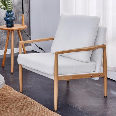 Single Sofa Chair with Extra-Thick Padded Backrest and Seat