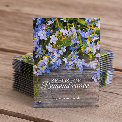 10 Bespoke Printed Wildflower Seed Packets Envelopes In Remembrance Funeral  Gift