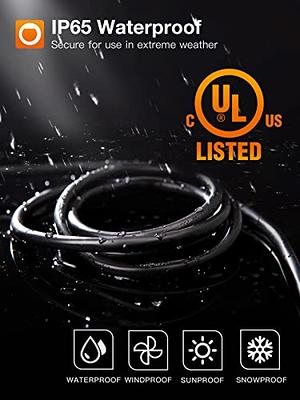 10 Feet Outdoor Extension Cord Waterproof, Black Extreme All