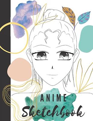 Sketchbook: anime manga cute sketch book | drawing book | blank drawing  note pad | gift for teen girls or adults | Anime Lover Gift Idea (French