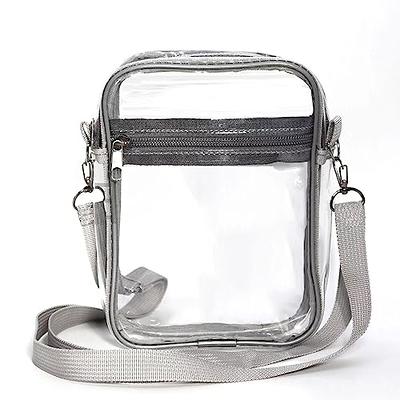  WEIMZC Clear Crossbody Bag Stadium Approved,Adjustable Shoulder  Strap Clear Crossbody Purse for Concerts, Festivals, Sports Events