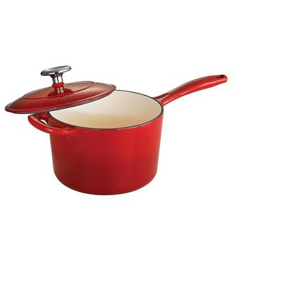 Tramontina Gourmet 2.5qt Enameled Cast Iron Sauce Pan With Lid Red : Target