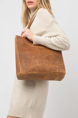 Tan Soft Leather Tote Large Genuine Leather Shopper Bags