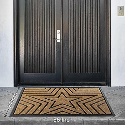 Yimobra Black Front Entrance Door Mat Outdoor Indoor, 36x24 Inch, Heavy  Duty Doormat Entryway Floor Mat, Non Slip Durable Rubber Backing, Easy  Clean