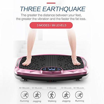 Natini Vibration Plate Exercise Machines, Whole Body Workout Vibrating Platform with Bluetooth Speaker for Home Fitness Training Equipment with Loop