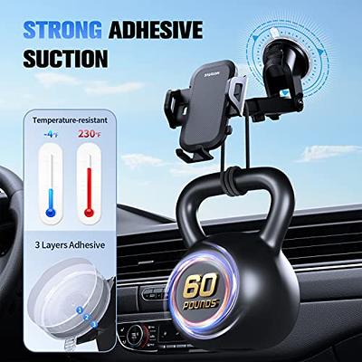 SUUSON Car Phone Holder Mount [Upgraded]-[Bumpy Roads Friendly] Phone Mount  for Car Dashboard Windshield