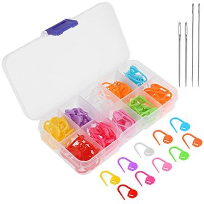 Sibba Knitting Crochet Locking, 120Pcs Stitch Markers with 4Pcs