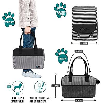 Small Logo Stripe Pet Travel Carrier