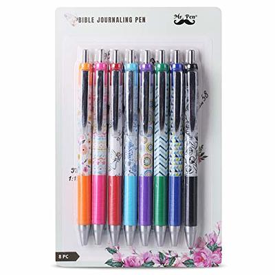 Mr. Pen No Bleed Pens, Bible Pens, Fine Tip, Black, Pack of 6