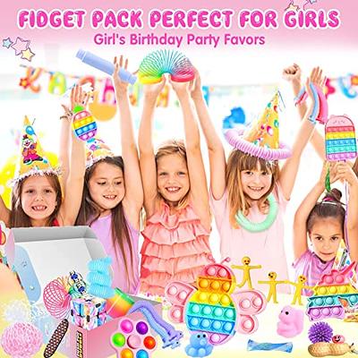 60 Pcs) Fidget Toys Figetsss Pack Perfect for Girls Age 8-10 Pop fidgets  box for Boy Kids Sensory Toy Bulk Autism Sensory Toy Bulk Stress Relief Kit  for 10-12 Autistic ADHD Stocking Stuffers