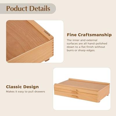 WOODEN ORGANIZER BOX WITH 3 DIVIDERS