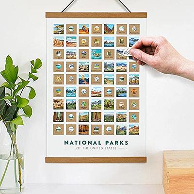 Map Your Travels National Park Travel Quest Scratch-Off Map Print   Includes Wood Frame and Scratch-Off Tool (12x18) - Yahoo Shopping