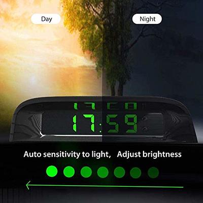 IQQI Car Digital Thermometer, 12-24V Multifunctional Car Solar Powered LCD  Clock with Time, Date, and Temperature Display Car Dashboard Clock - Yahoo  Shopping