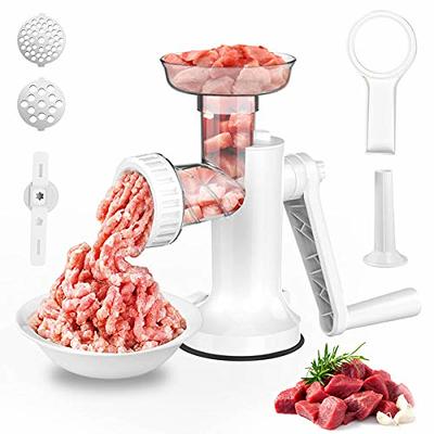 LHS Manual Meat Grinder, Heavy Duty Meat Mincer Sausage Stuffer, 3-in-1 Hand  Grinder with Stainless Steel Blades for Meat, Sausage, Cookies, Easy to  Clean - Yahoo Shopping