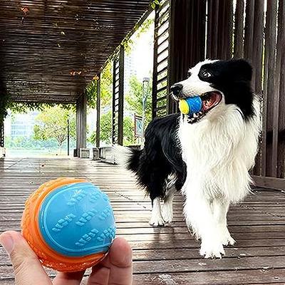 Wobble Giggle Interactive Dog Toys Ball, Squeaky Durable Wag Chewing Ball  for Training Teeth Cleaning Herding Balls Indoor Outdoor Safe Dog Gifts for
