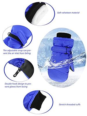 Winter Warm Gloves for Kids Boys Girls Outdoor Windproof Mittens Thick  Fleece Lined Skiing Gloves 5-8 Years