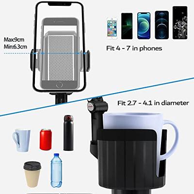 Car Cup Holder Expander with Phone Holder Adjustable Base for