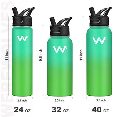 WEREWOLVES 24 oz Insulated Water Bottle With Paracord Handles & Strap &  Straw Lid & Spout Lid,Reusable Wide Mouth Vacuum Stainless Steel Water  Bottle for Adults (New-Fruit Green, 24 oz) - Yahoo