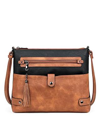 FADEON Large Crossbody Purses for Women Crossbody Bag, Designer Leather Cross  Body Purse Multi Pocket Shoulder Bag BlackBrown - Yahoo Shopping