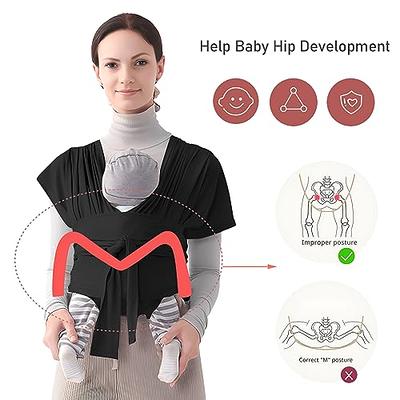  Koala Babycare Baby Carrier Wrap, Easy to Wear As a T-Shirt -  Baby Wearing Wrap One Size Fits All - Newborn Wrap Carrier Up to 22lbs :  Baby